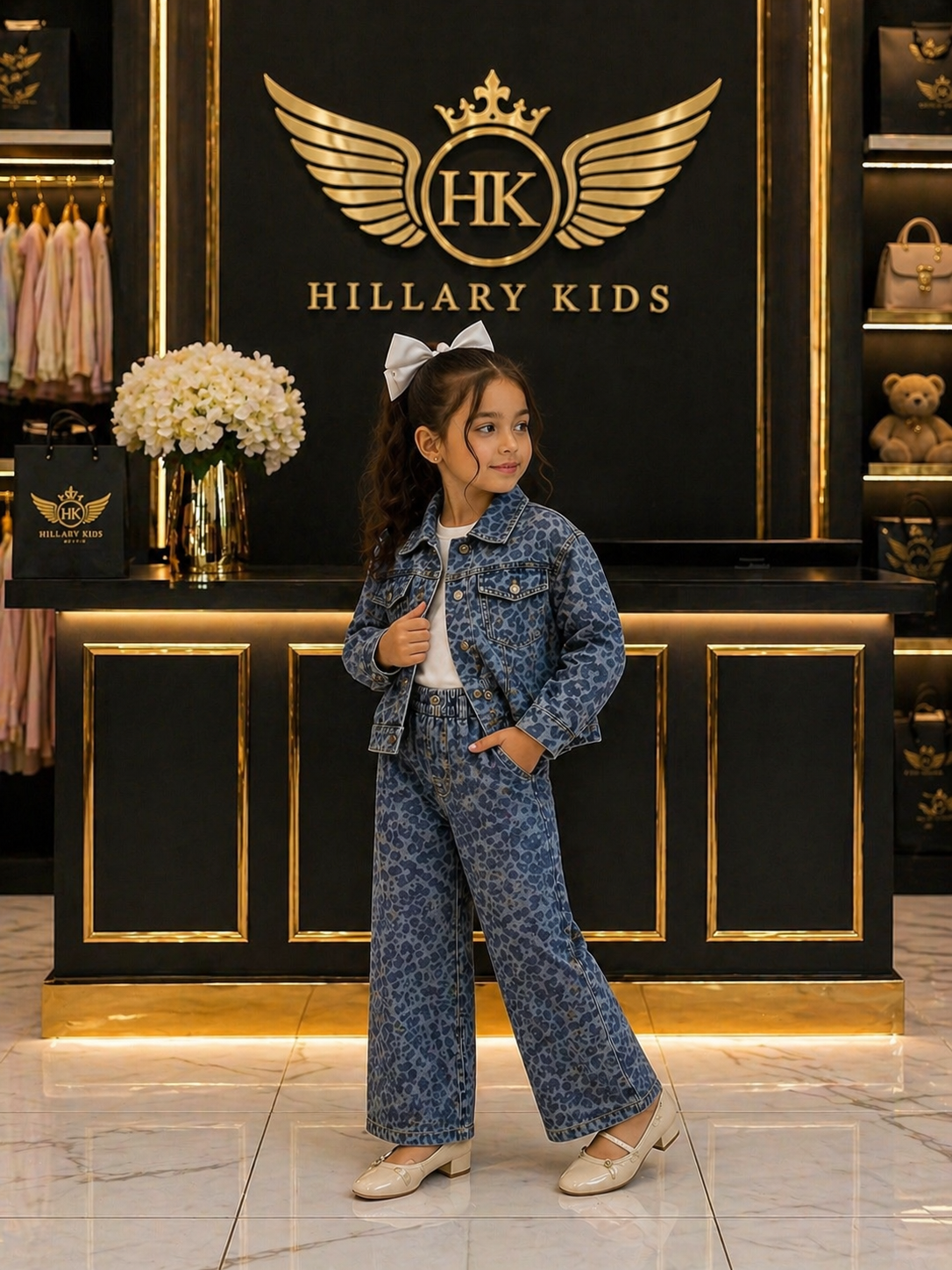 CONJUNTO GOLDEN JEANS DENIM PRINT