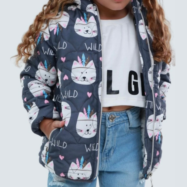 Chaqueta Cazadora Animalitos Gatitos