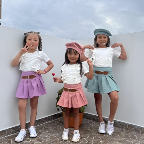 Conjunto Roma, tres piezas con boina