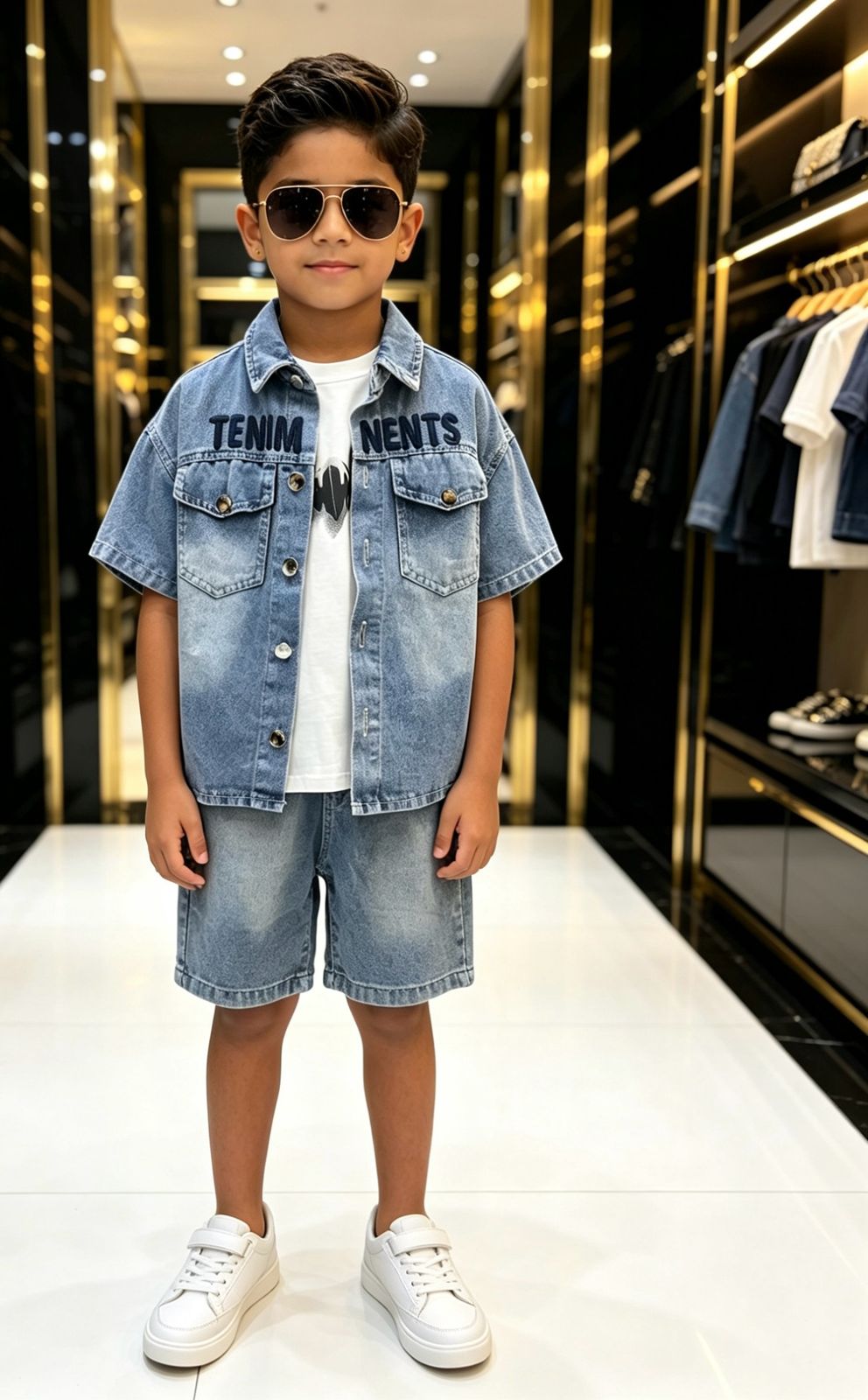 CONJUNTO SHORT JEANS 3P