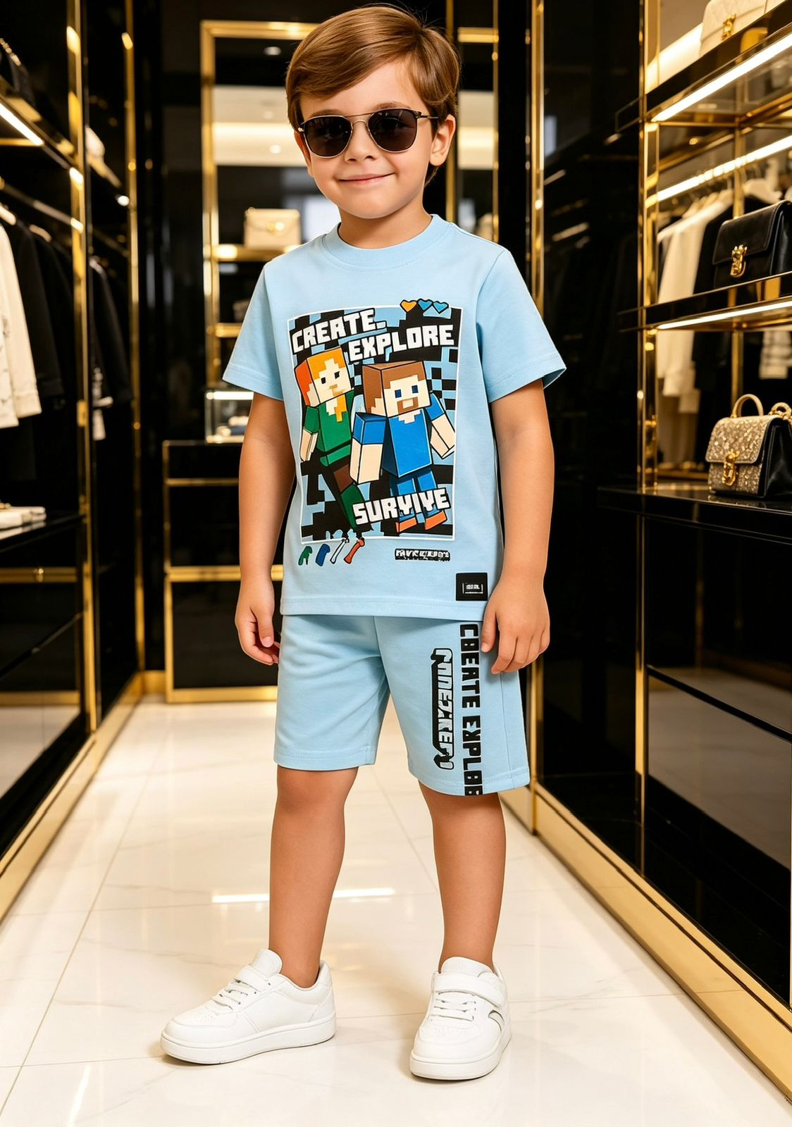 CONJUNTO MINECRAFT TELA FRIA