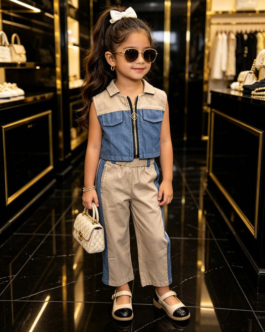 CONJUNTO CHALECO CHAMBRAY